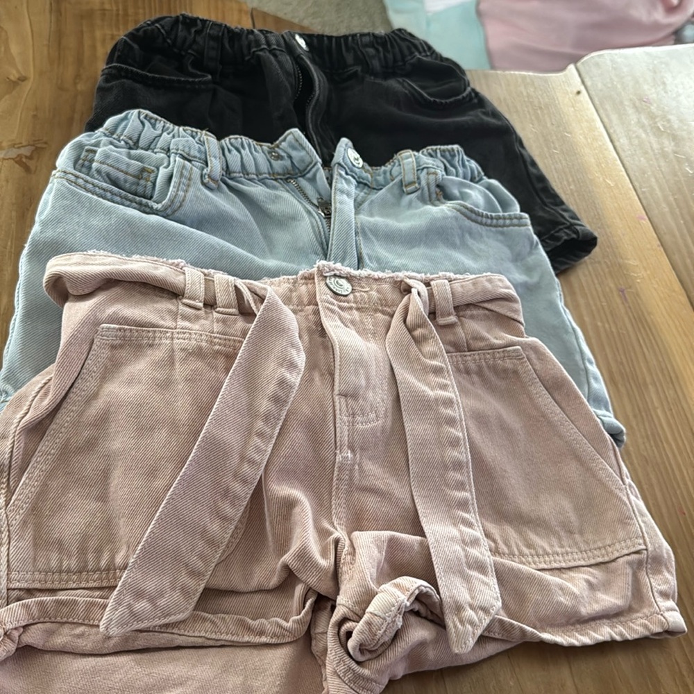 3 really cute Zara short jeans - one of them is a paper bag type